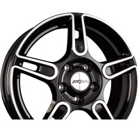 Ronal R52 Trend W5 R14 PCD5x100 ET35 DIA68 black front diamond cut